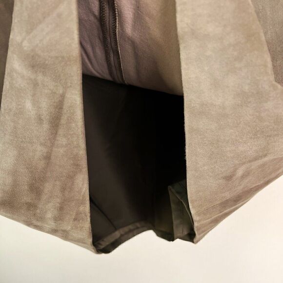 Escada Light Brown Goat Leather Knee Length Skirt - Picture 4 of 7